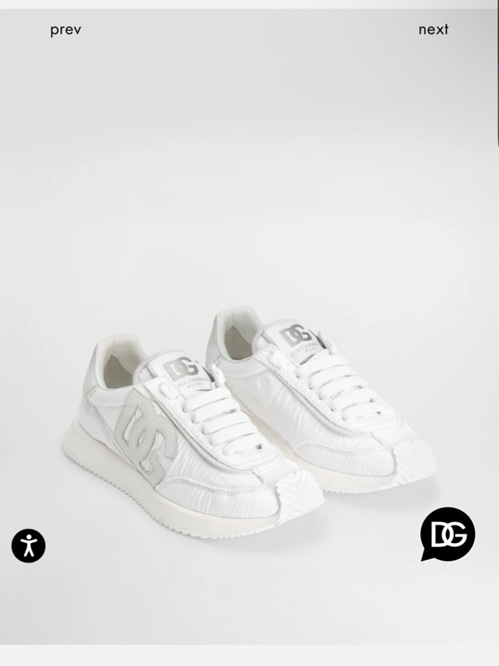 DOLCE & GABBANA DG Cushion sneakers in nylon 36.5 - Picture 2 of 5